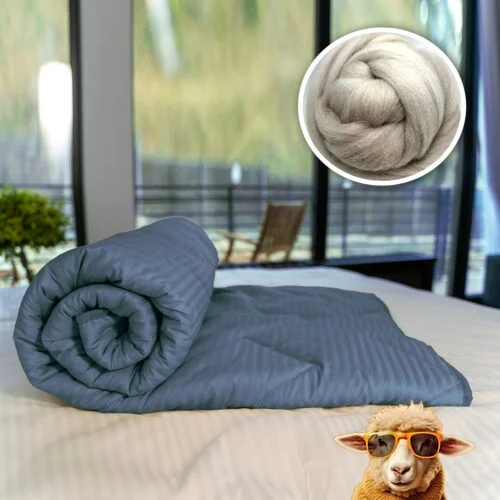 PILOTĂ MATLASATĂ LÂNĂ DAMASC 100% NATURAL – DE VARĂ - Image 10
