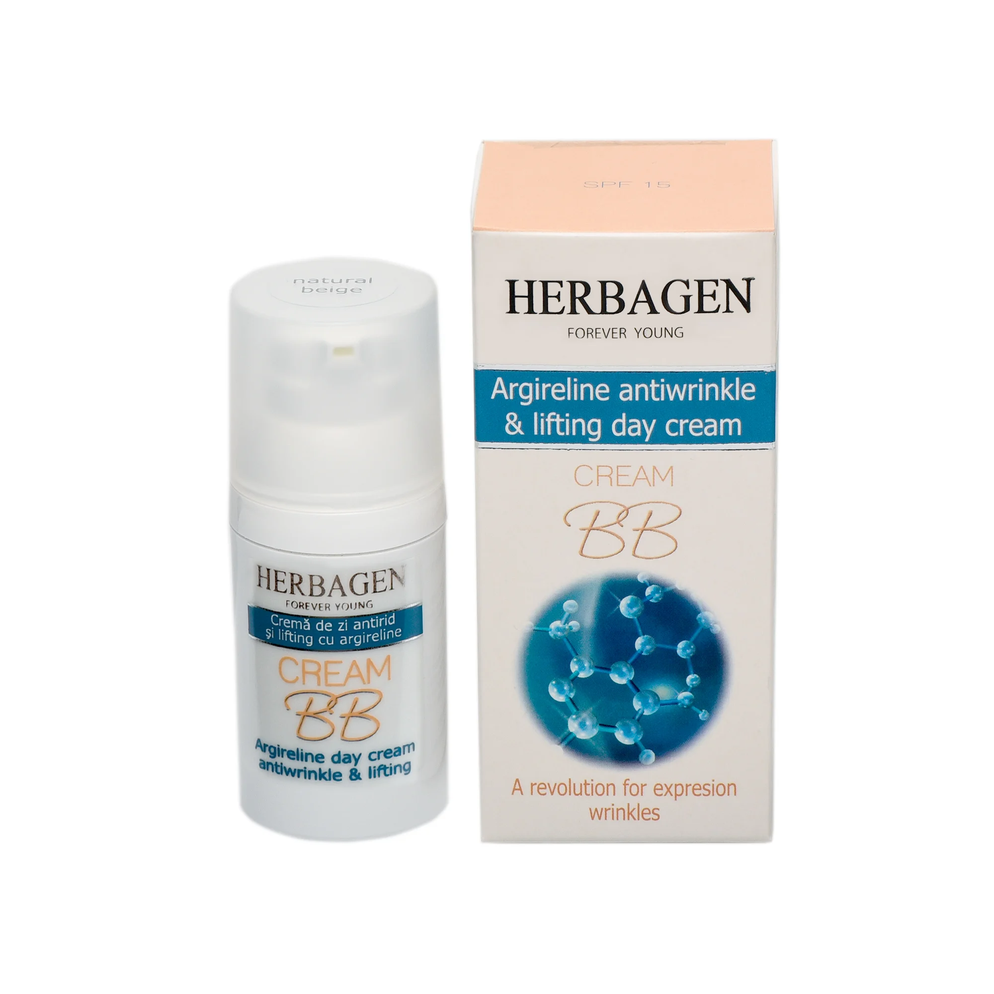 Crema de zi antirid și lifting BB CREAM SPF 15 cu Argireline