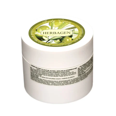 Cremă de corp cu ulei de jojoba, măsline și vitaminele A și E