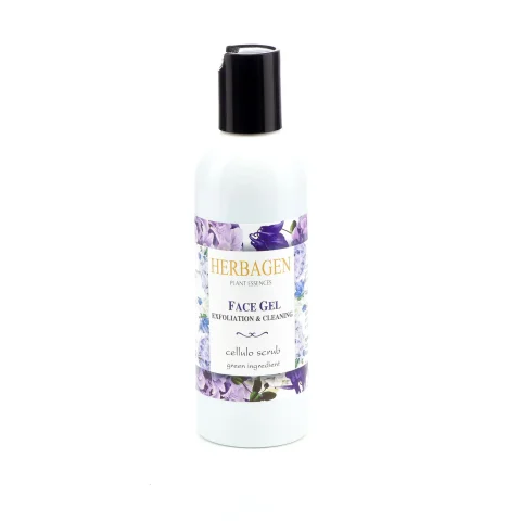 Gel facial exfoliator cu scrub celulozic