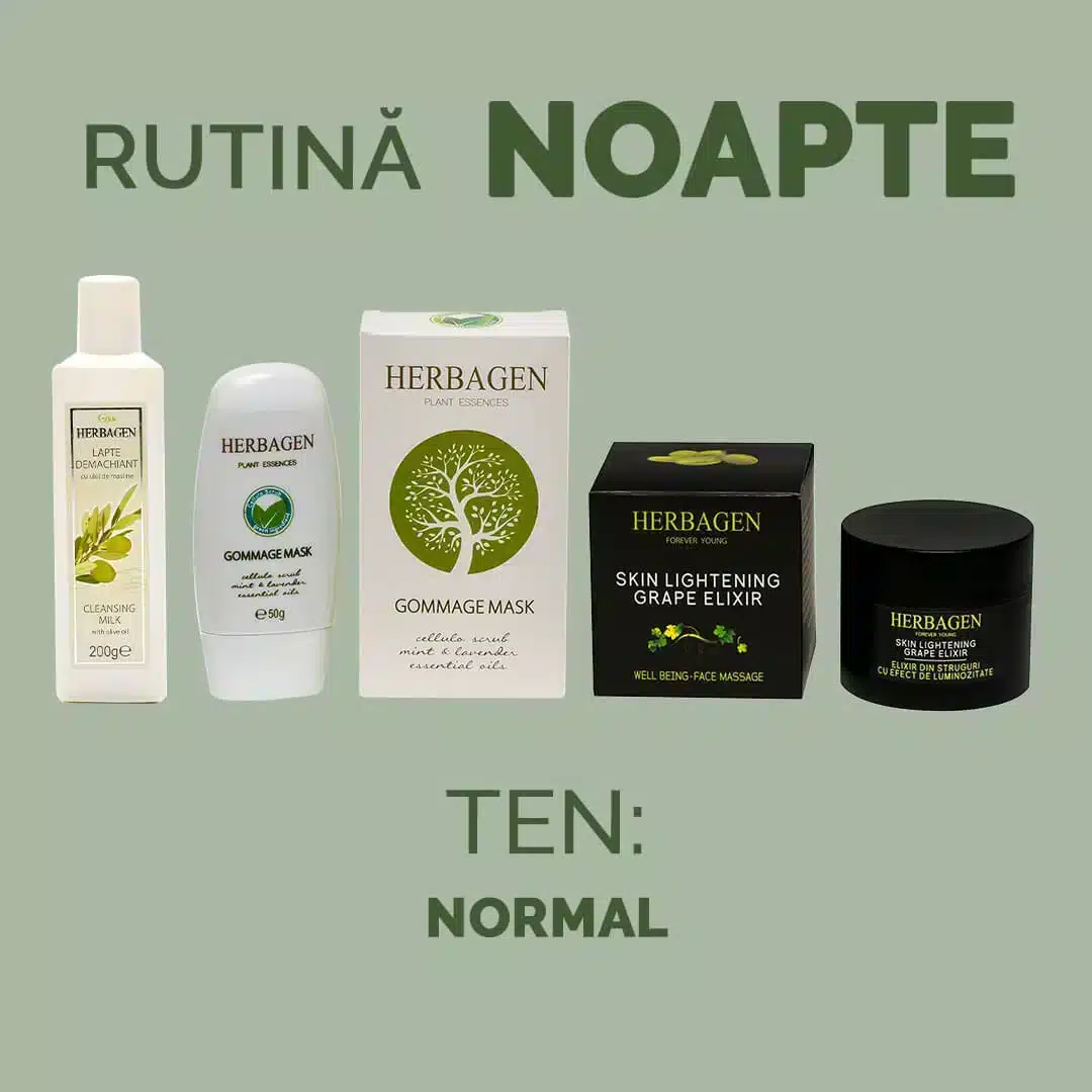 Rutină NOAPTE pentru ten normal