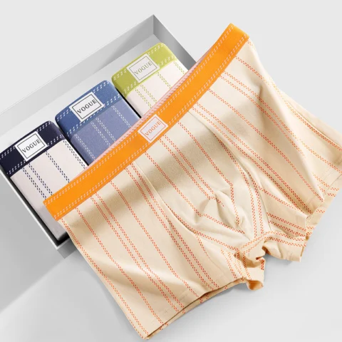 Mens 100 Cotton Antibacterial Sweat-Absorbent And Breathable Shorts