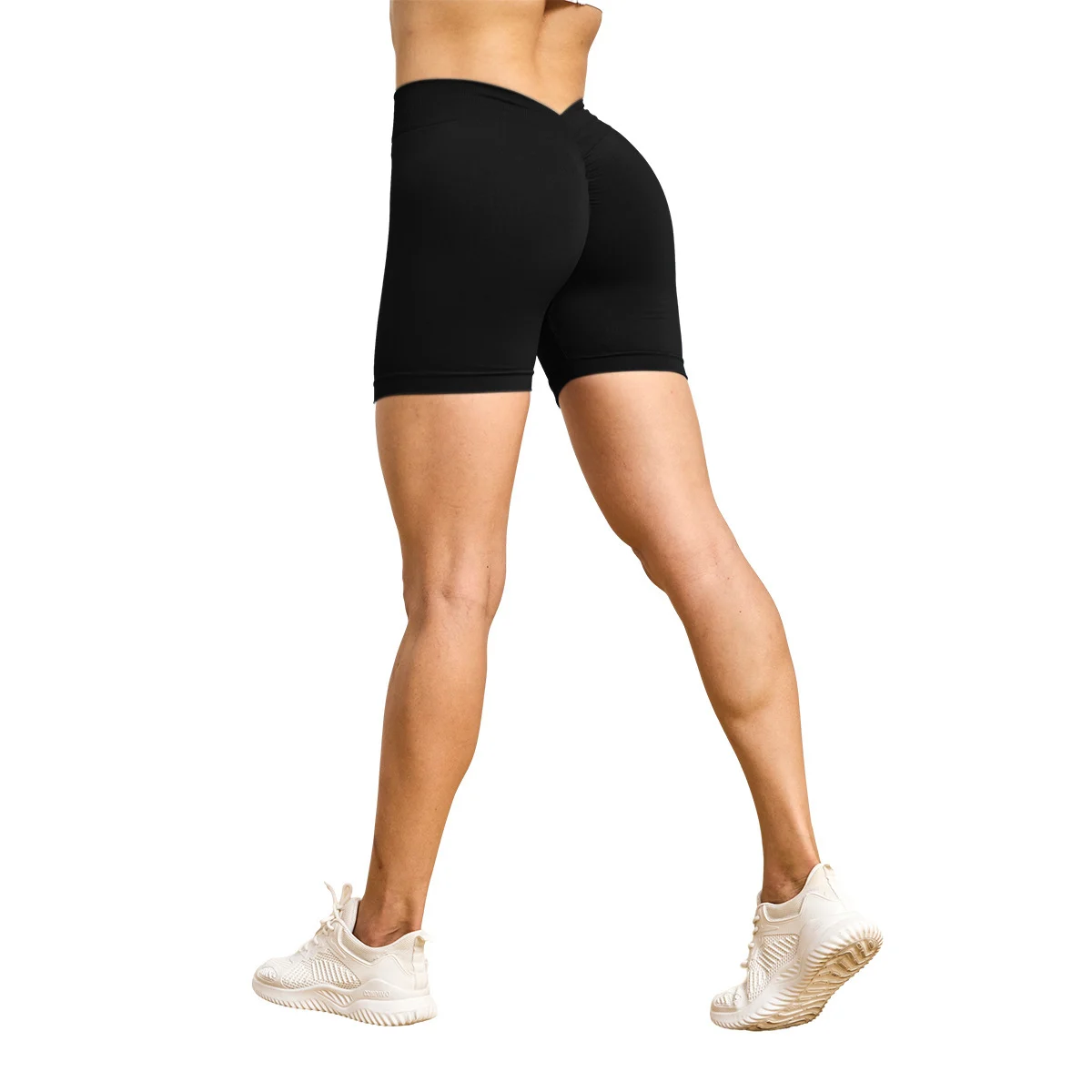 Seamless Yoga Clothes Women's Back V Bum Lift Shorts - Image 7