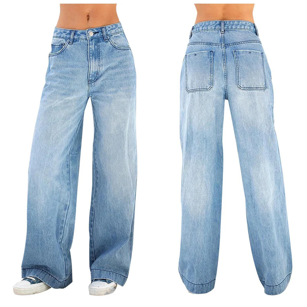 Women's Style Vintage Wide-leg Loose Straight-leg Long Pants - Image 4