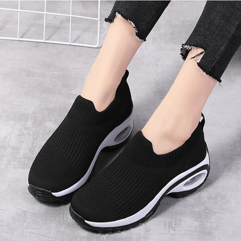 Women's Sneakers Air Cushion Mesh Breathable Running Sports Shoes - Image 5