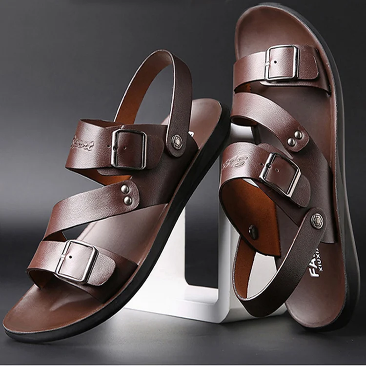 Men's Sandals Casual Comfortable Barefoot Buckle Shoes - Image 6