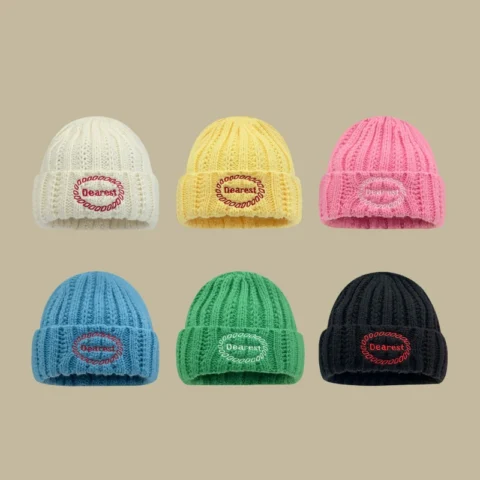 Women's Korean Letter Embroidery Wool Hat