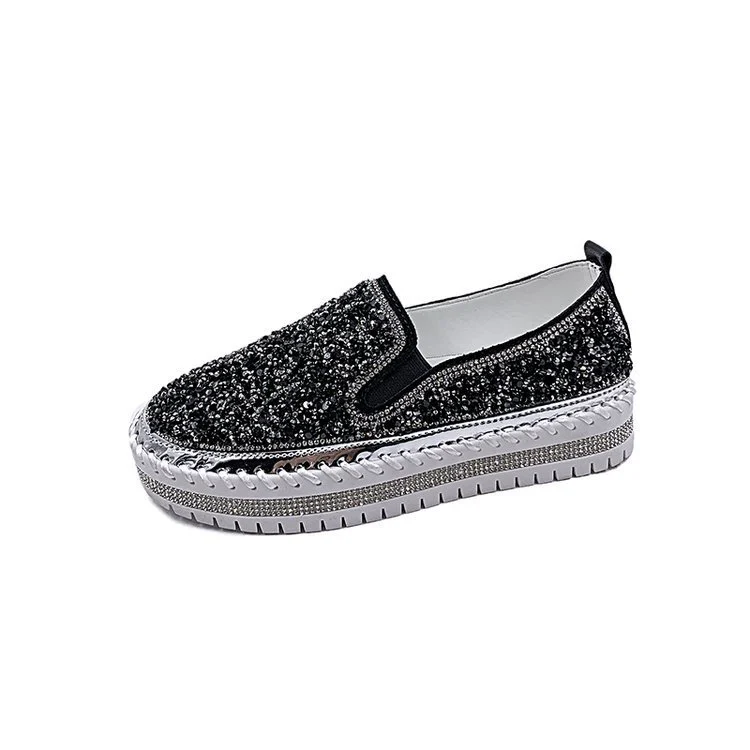Women's Casual single shoes flat bottom wild spot loafers