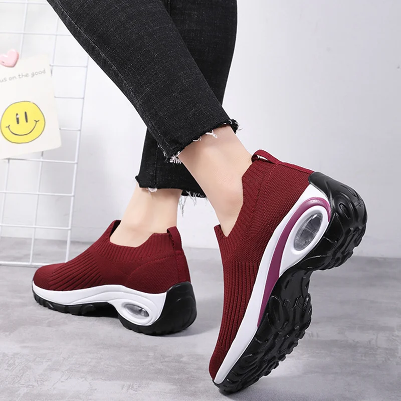 Women's Sneakers Air Cushion Mesh Breathable Running Sports Shoes - Image 4