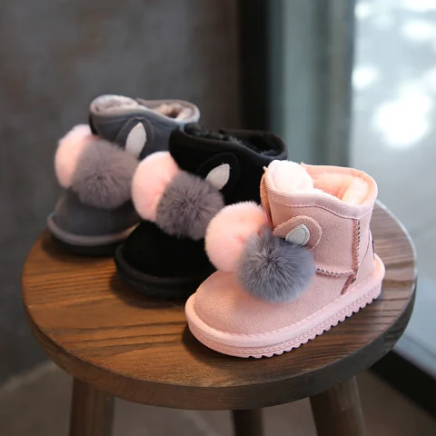 Girls Snow Boots - Waterproof Winter Ankle Boots for Toddlers & Little Kids