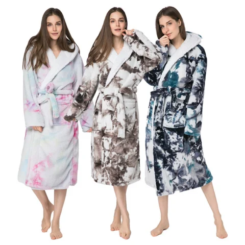 Women's Home Tie-Dye Bathrobes