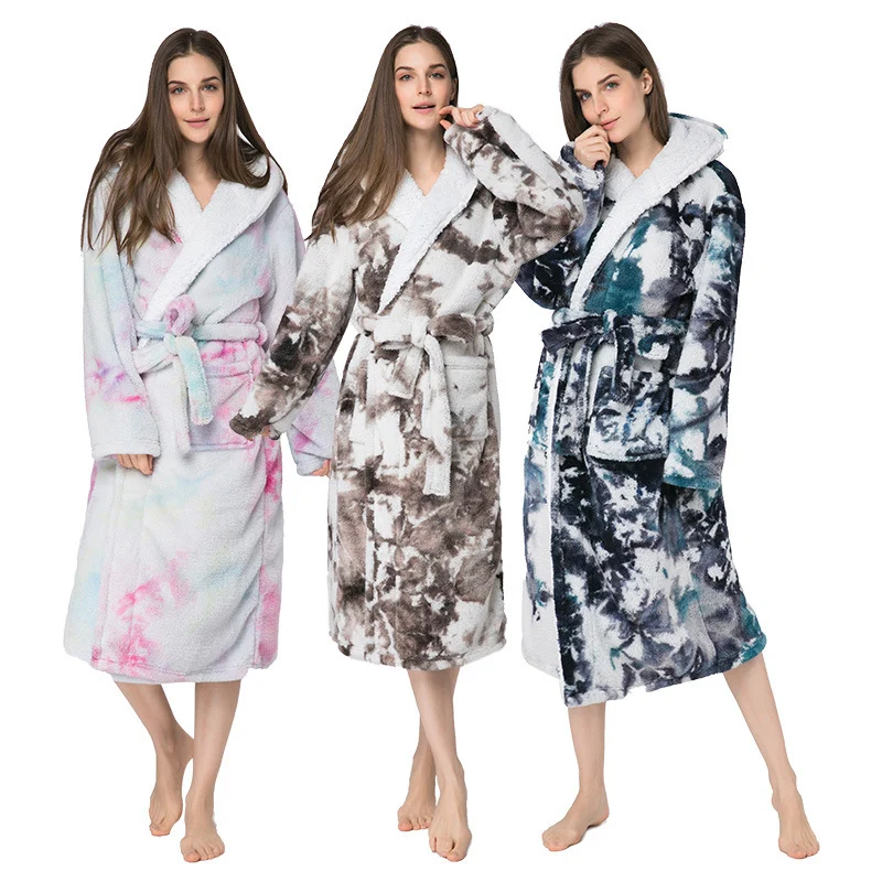 Women's Home Tie-Dye Bathrobes