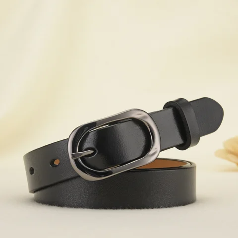 Women's Belts, Ladies' Genuine Leather Belts With Alloy Pin Buckle, Casual Decorative Luxury Belts
