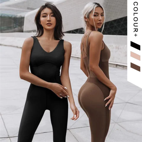 Women's Breathable Sleeveless Stretch Beauty Back Aerial Yoga Suit