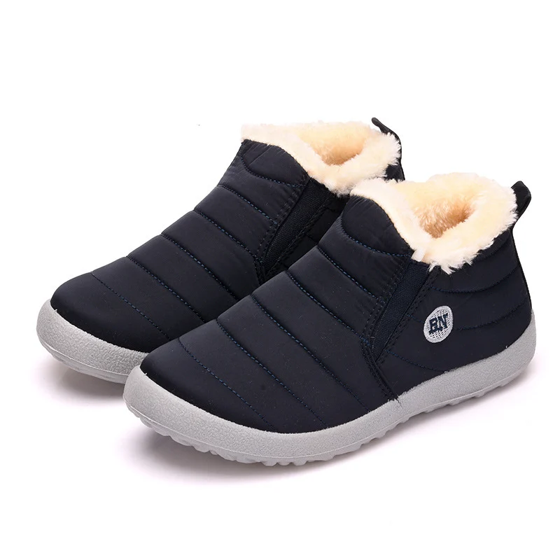 Unisex Keeping Warm Ankle Boots Men Winter Snow Boots Shoes Women Man Waterproof Lightweight Flat Plus Size Shoe - Image 10