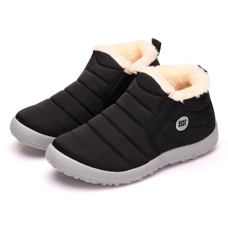 Unisex Keeping Warm Ankle Boots Men Winter Snow Boots Shoes Women Man Waterproof Lightweight Flat Plus Size Shoe - Image 9