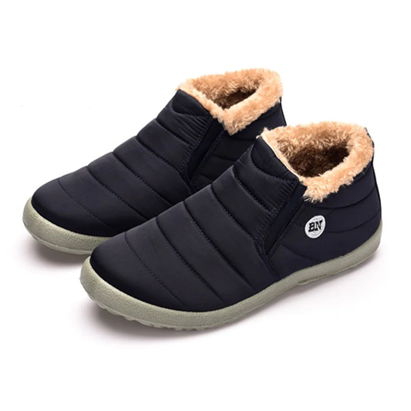 Unisex Keeping Warm Ankle Boots Men Winter Snow Boots Shoes Women Man Waterproof Lightweight Flat Plus Size Shoe - Image 3