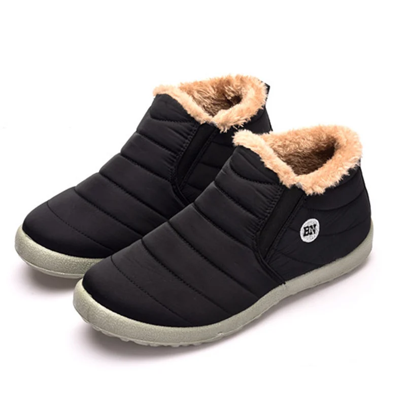 Unisex Keeping Warm Ankle Boots Men Winter Snow Boots Shoes Women Man Waterproof Lightweight Flat Plus Size Shoe - Image 4