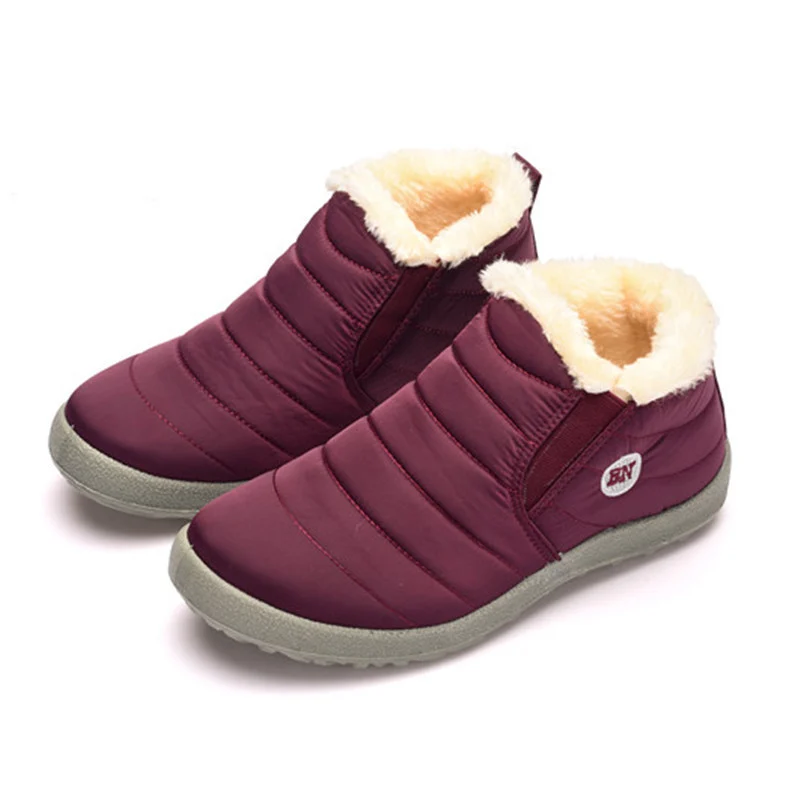 Unisex Keeping Warm Ankle Boots Men Winter Snow Boots Shoes Women Man Waterproof Lightweight Flat Plus Size Shoe - Image 8
