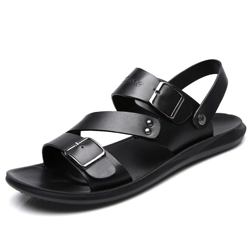 Men's Sandals Casual Comfortable Barefoot Buckle Shoes - Image 8