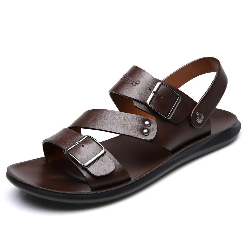 Men's Sandals Casual Comfortable Barefoot Buckle Shoes - Image 7