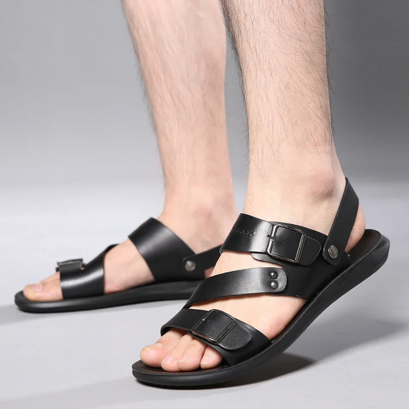 Men's Sandals Casual Comfortable Barefoot Buckle Shoes - Image 2