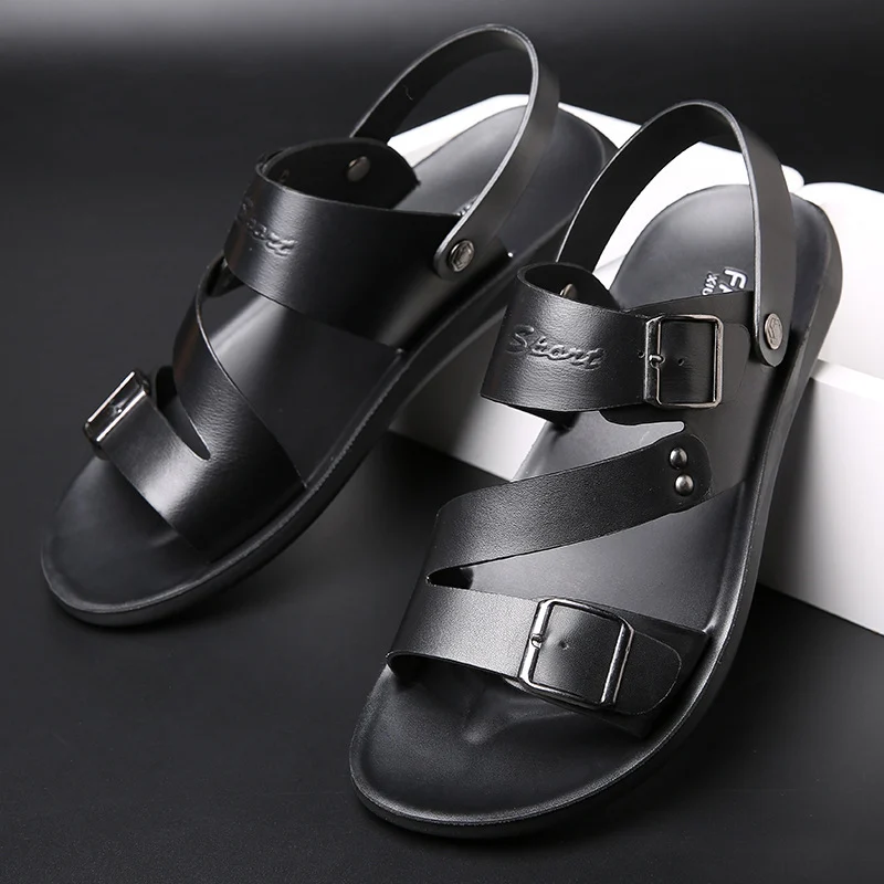 Men's Sandals Casual Comfortable Barefoot Buckle Shoes - Image 5