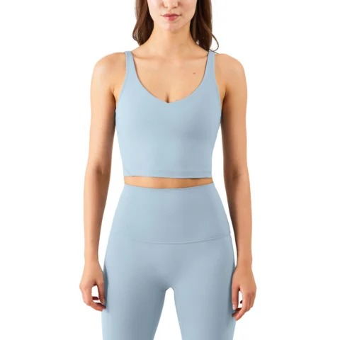 Women's Nuls Nude V-neck Beauty Back Yoga