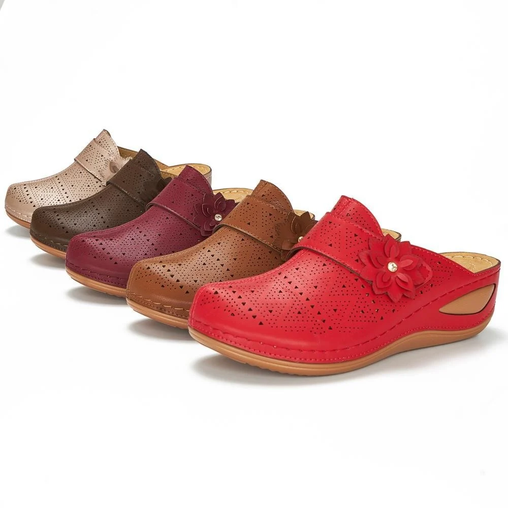 Women's Flower Wedge With Sandals Hollow - imagine 6