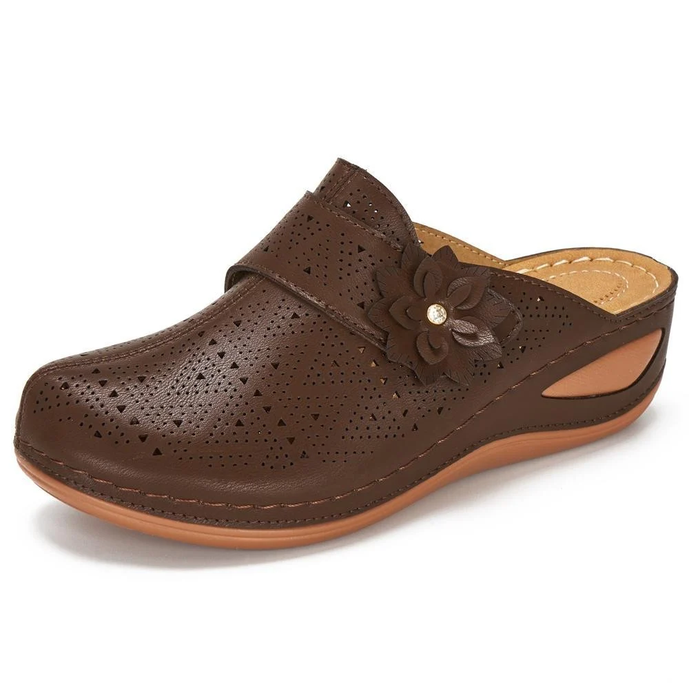 Women's Flower Wedge With Sandals Hollow - imagine 4