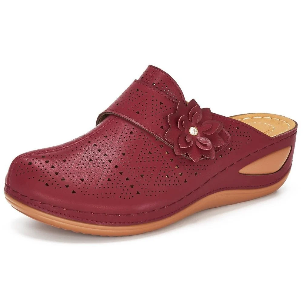 Women's Flower Wedge With Sandals Hollow - imagine 5