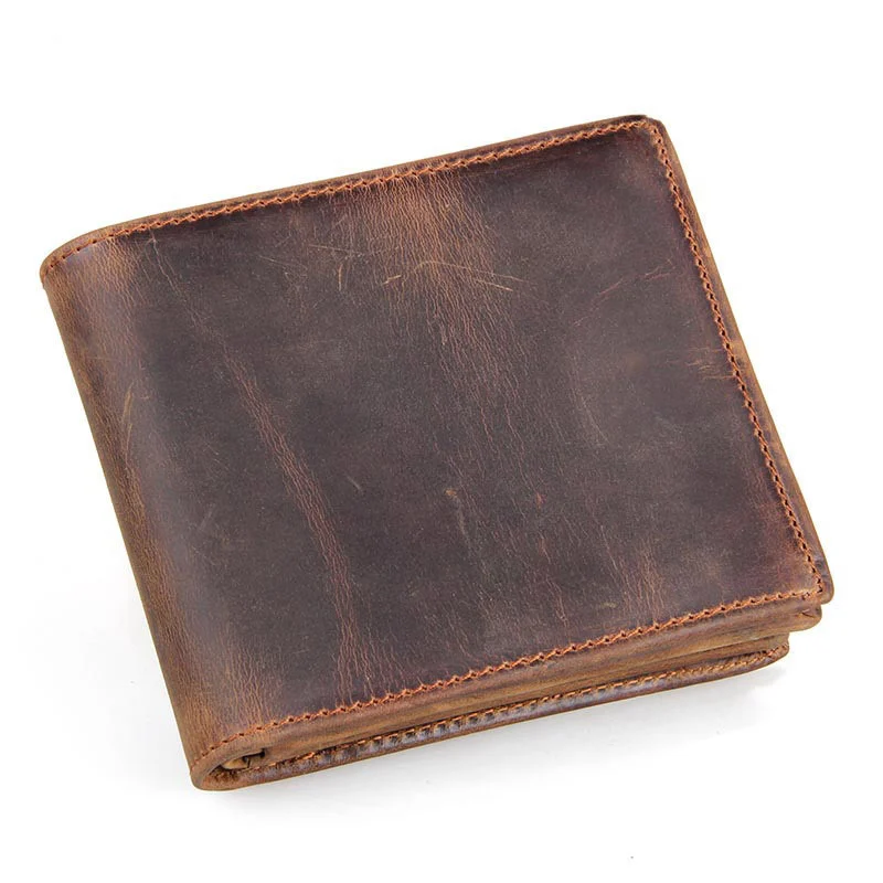 Men's Wallets Luxury Horse Leather Wallet Leather Short Wallet Leather Wallet