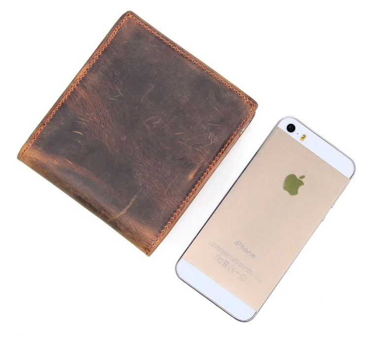 Men's Wallets Luxury Horse Leather Wallet Leather Short Wallet Leather Wallet - imagine 3
