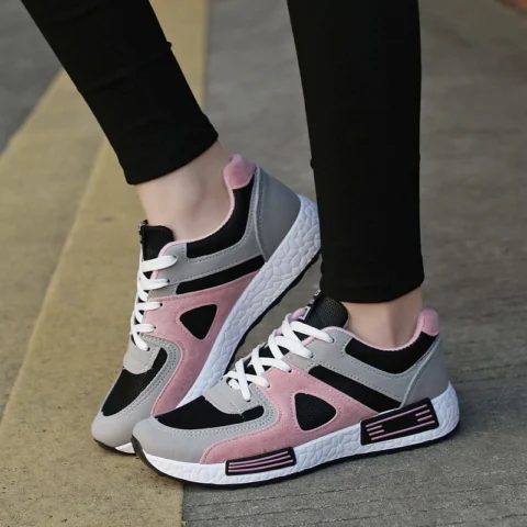Women's Sports Shoes Casual Shoes Forrest Shoes Students Breathable Board Shoes Thick Soles Running Shoes