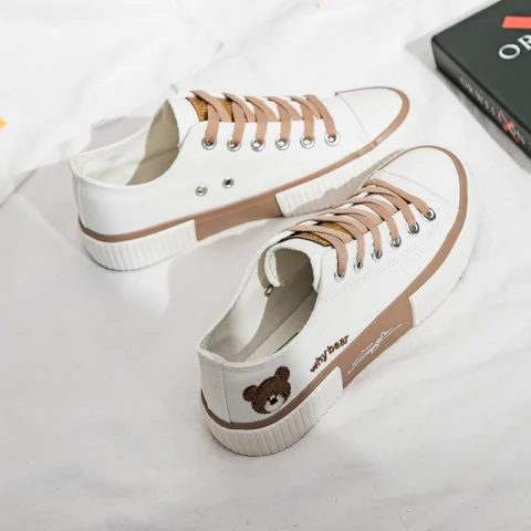 Women's Bear Canvas Shoes Spring
