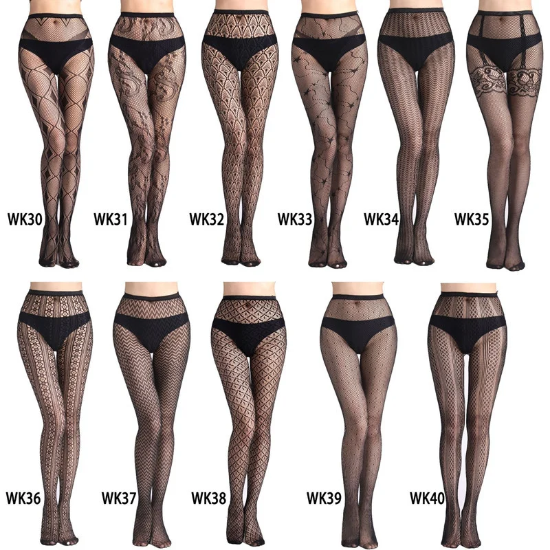 Women's Tights Transparent Sexy Stockings Plus Size Fishnet Pantyhose - Image 4