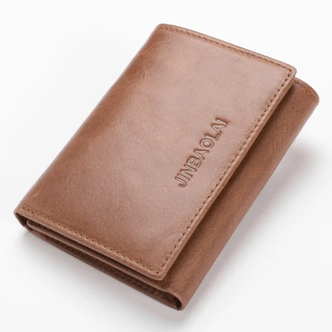 Men's Fashion Leather Shield Anti Theft Wallet