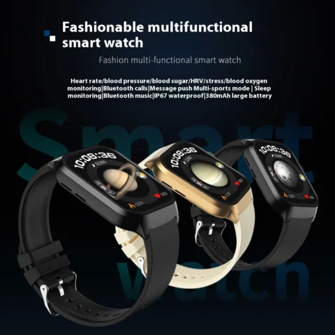 Unisex G43 Blood Oxygen Body Temperature Heart Rate Sleep NFC Multi-function Smart Watch