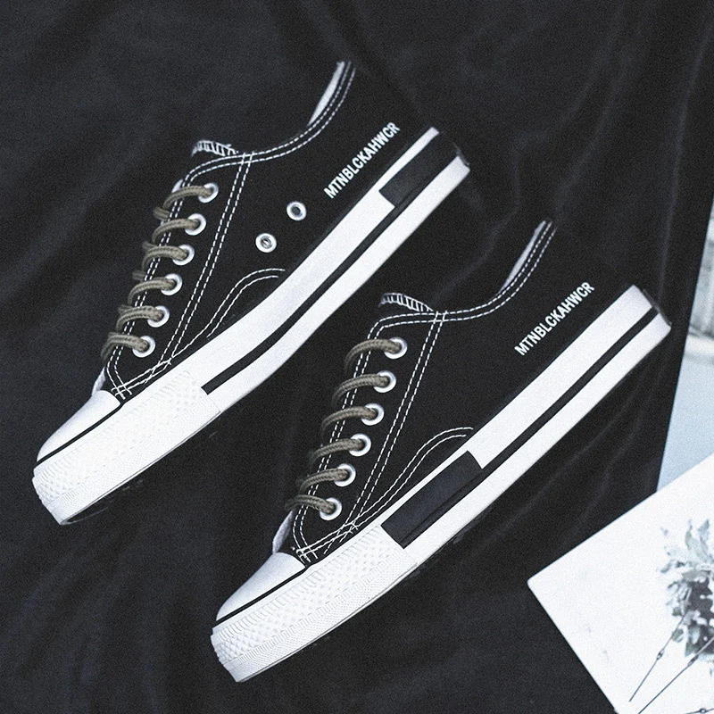 Women's Korean Style Low-top Canvas Shoes Harajuku Port-style Street Clapper Shoes - Image 4