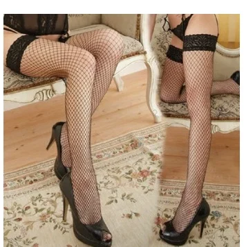 Women's black sexy fish net pattern jacquard tights pantyhose - Image 2