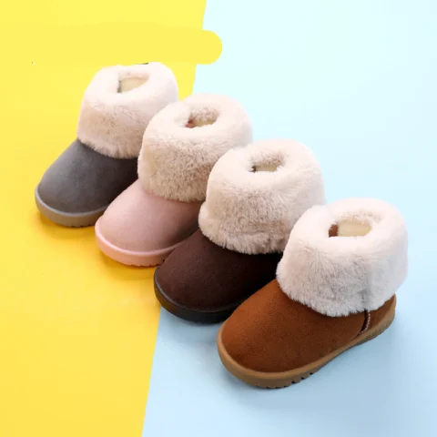 Children Snow Boots for Girls - Waterproof Winter Ankle Boots for Kids