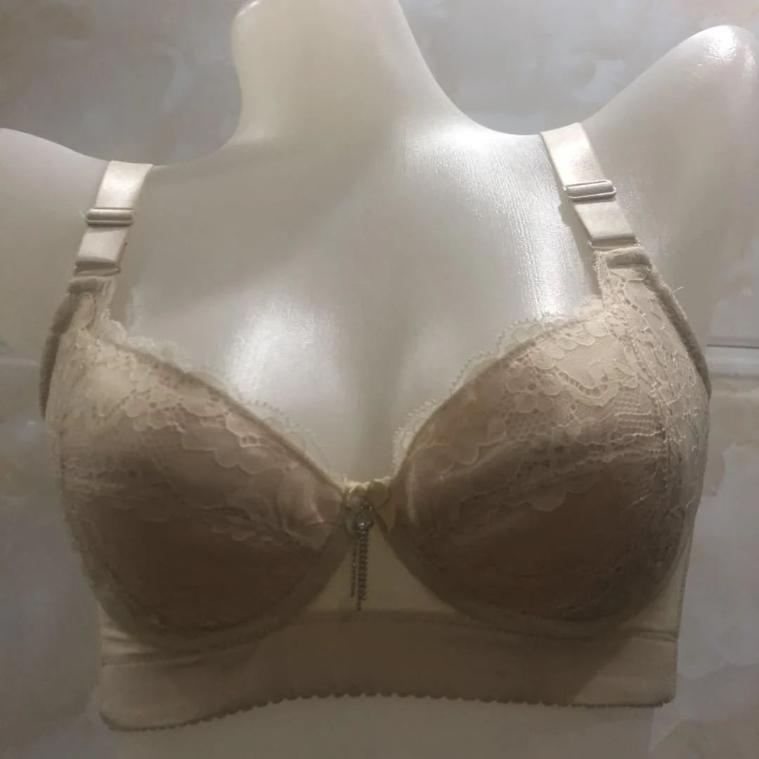 Women's High-end Thin Cotton Miscellaneous Multi-color Adjustable Steel Ring Push Up Bras Three Or Four Breasted - Image 4