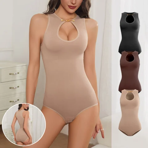 Women's Cross-Border Amazon Buckle Waist-Cinching One-Piece Shapewear Body Shaper Large Size Tummy Control Butt-Lifting Shapewear