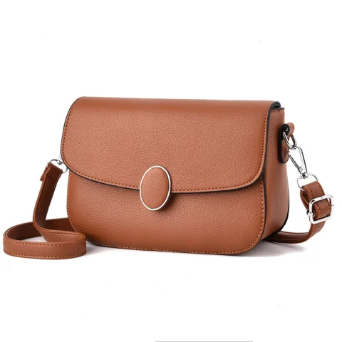 Women's Small Square Flap Crossbody Bag - Elegant Solid Color Women's Shoulder Messenger Purse