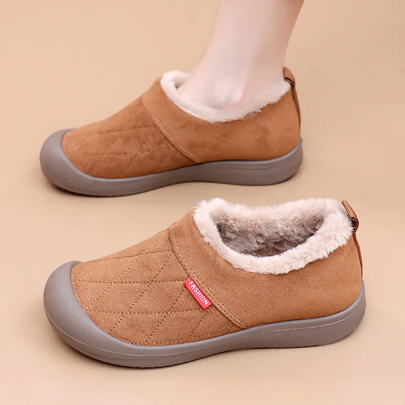 Women's Fleece-Lined Snow Boots - Thickened Warm Winter Shoes with Soft Sole - Image 2