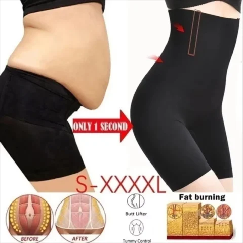 Women's High Waist Shapewear Butt Lifter Seamless High Waist Slimming Panty Tummy Control Knickers Pant Briefs Ladies Body Shaper