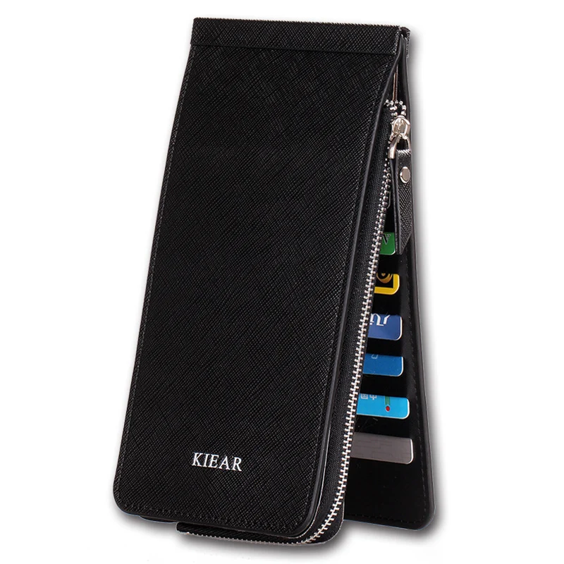 Unisex Large Capacity Card Holder Long Bank Card Credit Card Holder Multiple Card Slots Zipper Wallet - Image 2