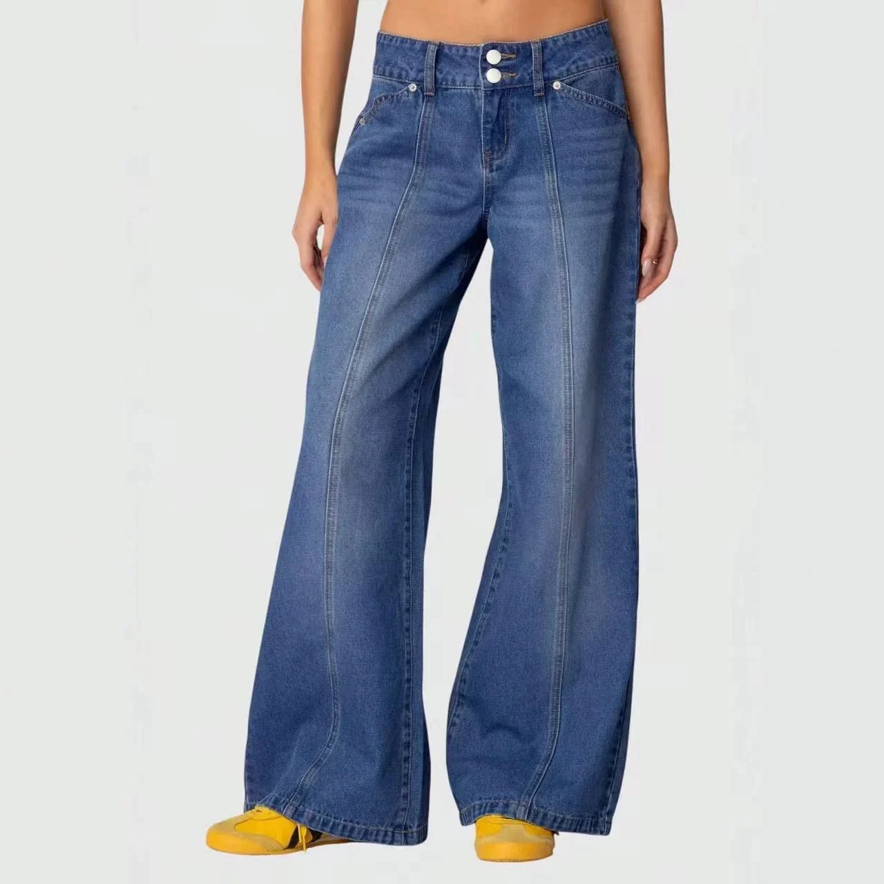 SC Women's Loose Wide-Leg Washed Jeans - Comfortable And Stylish Casual Jeans - Image 4