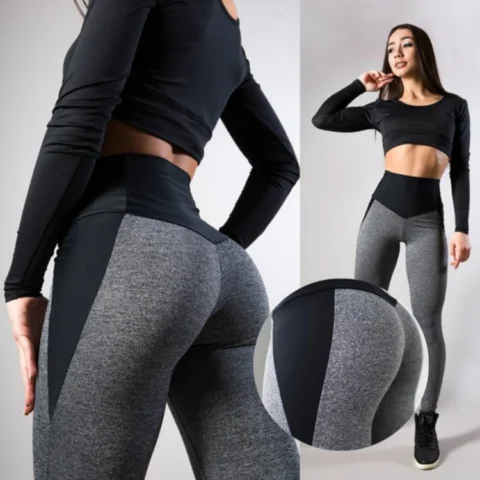 Women's Stitching High-waist Hip-lifting Yoga Leggings