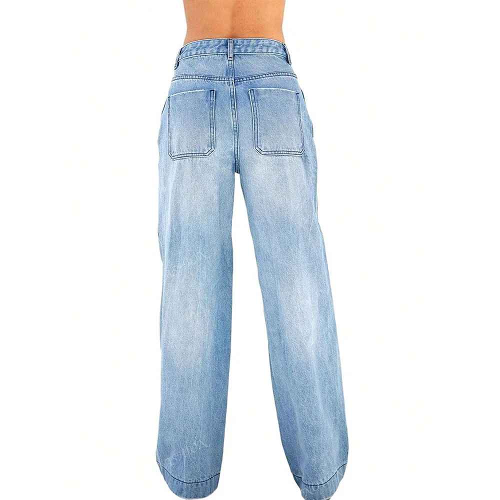 Women's Style Vintage Wide-leg Loose Straight-leg Long Pants - Image 3